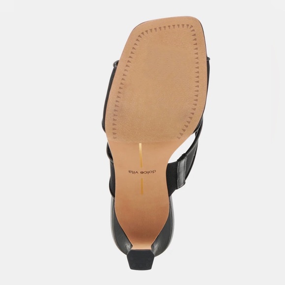 NWT DOLCE VITA GITEL ONYX MESH Women Heeled Sandals, Size 8 - Picture 5 of 6
